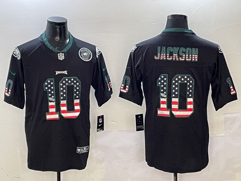 Men Philadelphia Eagles #10 Jackson Black National Flag 2025 Nike Limited NFL Jersey style 2112->philadelphia eagles->NFL Jersey